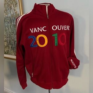 Roots Vancouver 2010 Olympic Zip-Up Jacket | Medium | Red Track Sweater